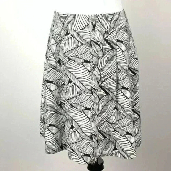 Ann Taylor loft skirt size 0 pleated 100% linen - Picture 5 of 10